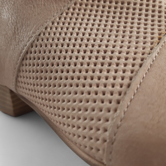 MIZ MOOZ Clermont Peep Toe Leather Heeled Booties Laser Cut Sandals Heels 7.5 - Picture 7 of 14